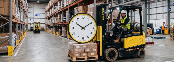 Hours of use on a forklift’s level of wear